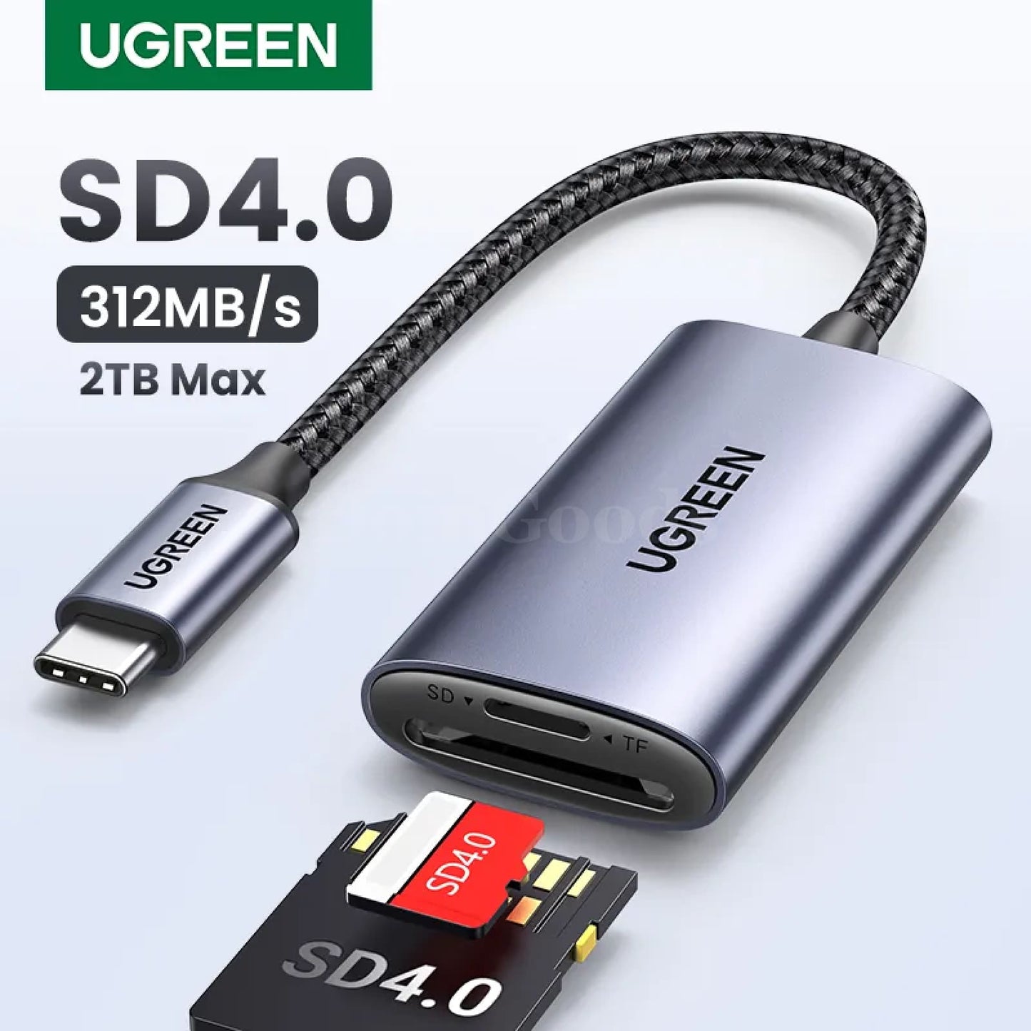 Ugreen Card Reader Sd4.0 312Mb/S Usb-C To Sd Microsd Tf Adapter Laptop Phone Mac 301635