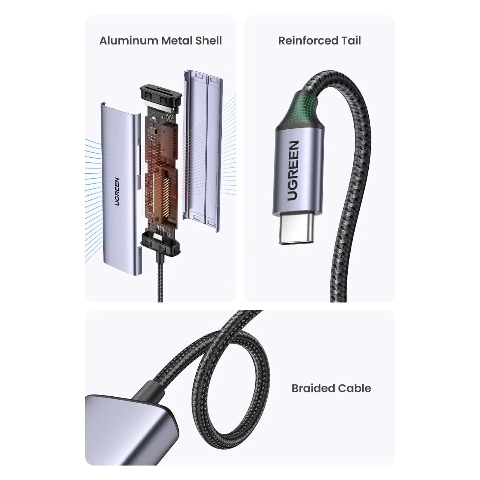 Ugreen Card Reader Usb3.0 4-In-1 Usb-C To Sd Tf Cf Ms Laptop Pc Windows Mac Os 301635