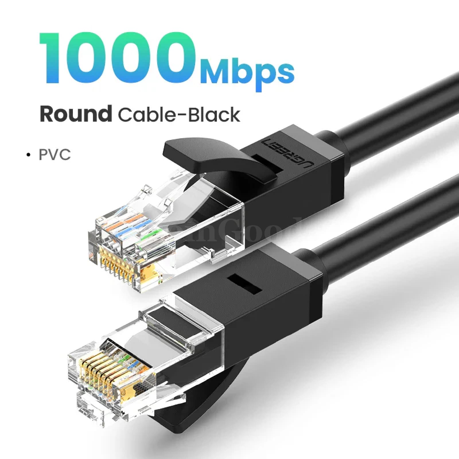 Ugreen Cat6 Ethernet Cable Gigabit High-Speed 1000Mbps Rj45 Network Lan Cord Cat 6 Round / 15M