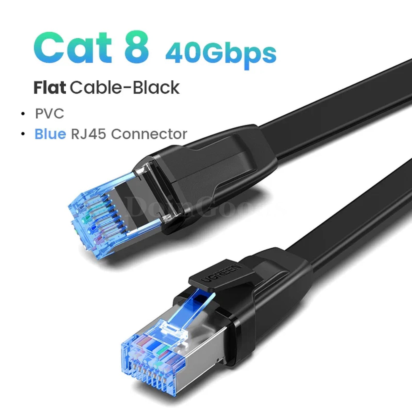 Ugreen Cat8 Ethernet Cable 40Gbps Cotton Braided Pvc Pc Ps5/4 Router Rj45 Cat 8 Flat / 20M 301635