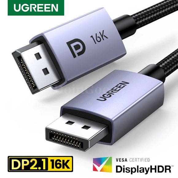 Ugreen Displayport Cable - 16K/8K Video And Audio For Xiaomi Tv Box Pc Laptop Monitor Game 301635