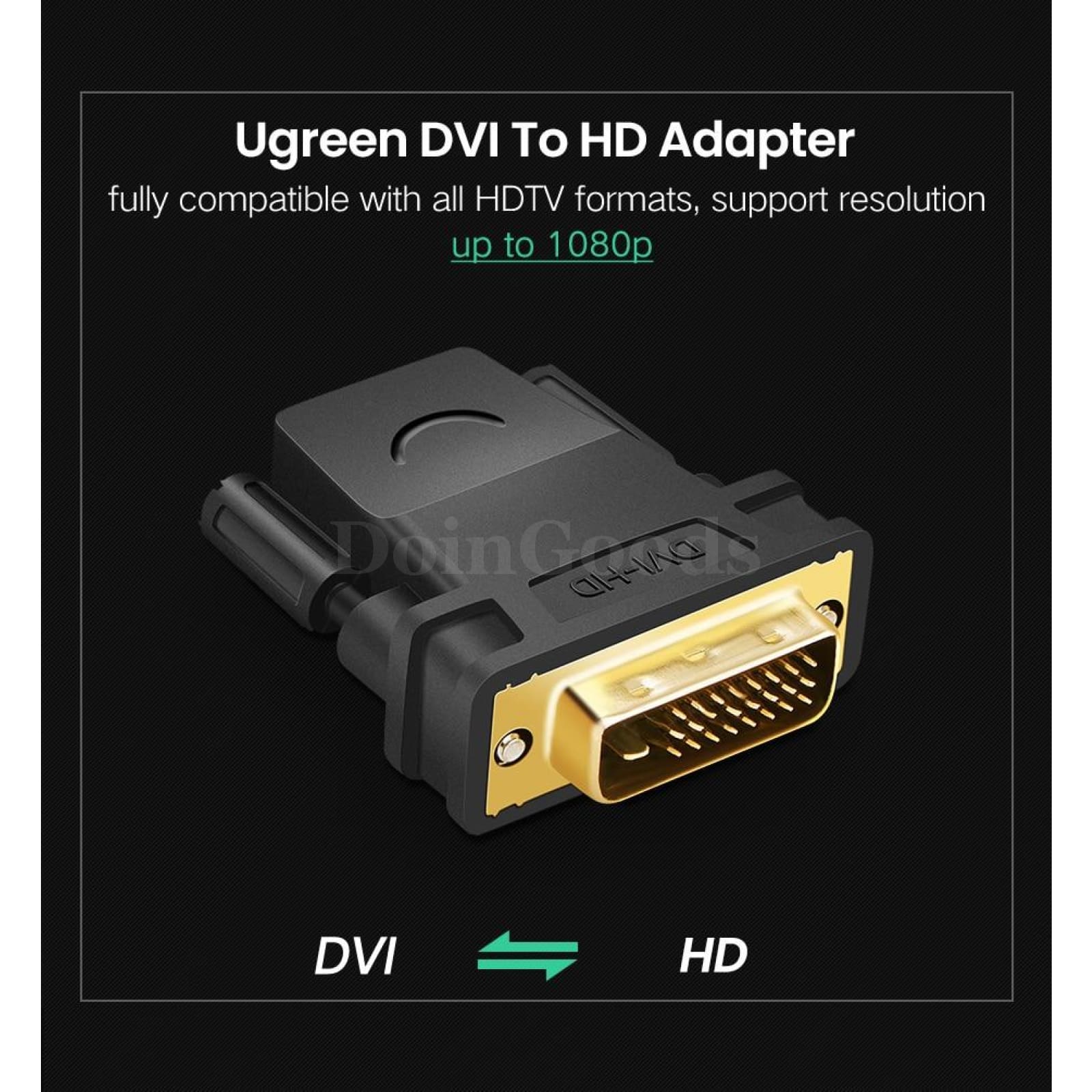 Ugreen Dvi-D Male 24 1 Pin To Hdmi Female 19-Pin Dvi Adapter Bidirectional Cable 301635