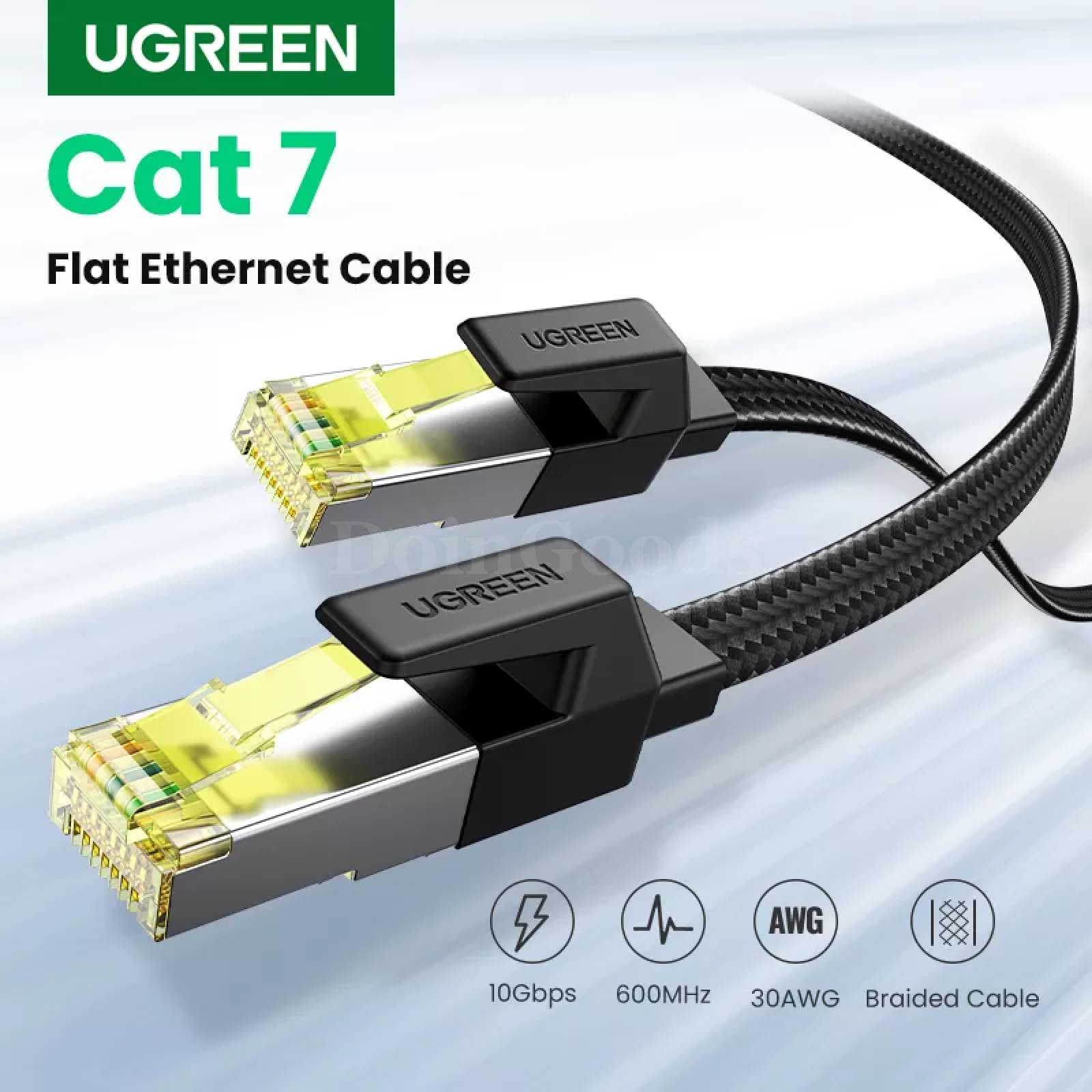 Ugreen Ethernet Cable Cat7 10Gbps Cotton Braided Lan Cord For Modem Ps5/4 Router 301635