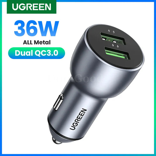 Ugreen Fast Car Charger Quick Charge 3.0 For Redmi Note 10 Xiaomi Iphone Samsung 301635