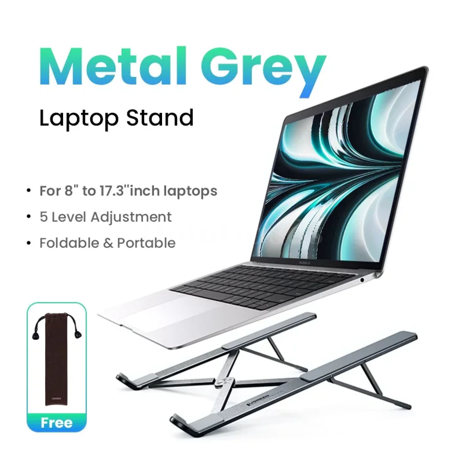 Ugreen Foldable Aluminum Laptop Stand Vertical Support Macbook Air Pro Tablet 1 301635