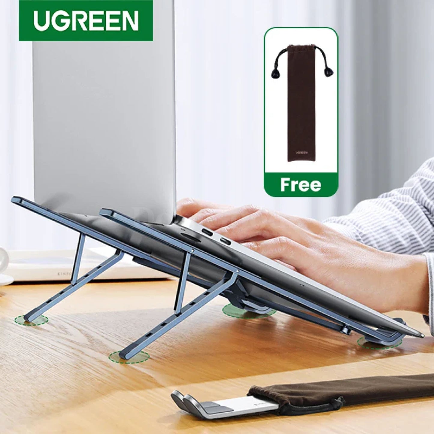 Ugreen Foldable Aluminum Laptop Stand Vertical Support Macbook Air Pro Tablet 301635