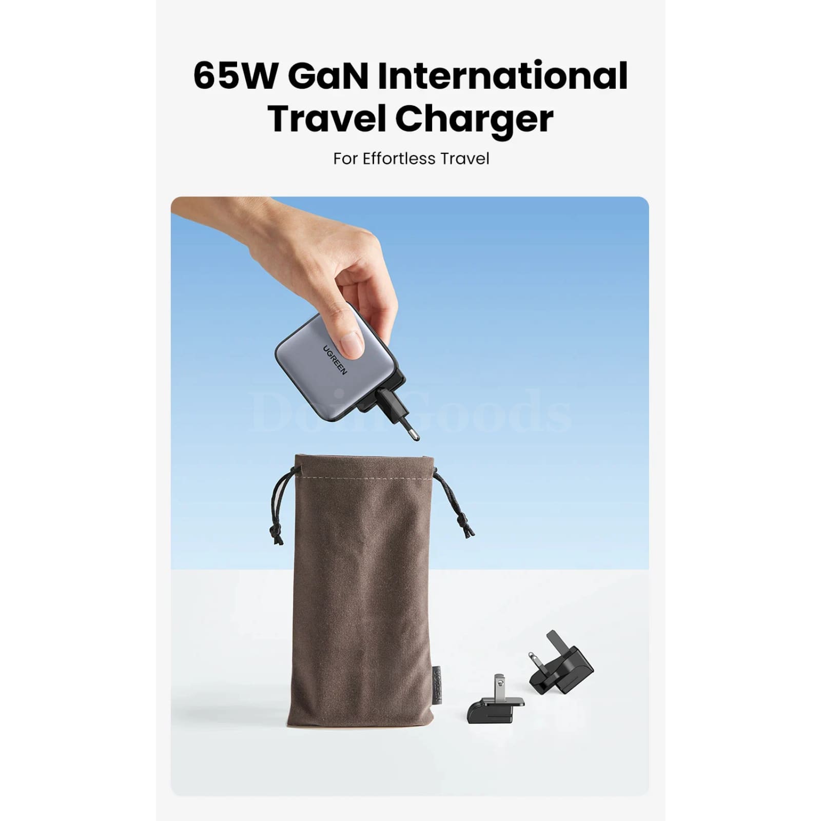 Ugreen Gan 65W Travel Adapter All-In-One Usb Port Type C Wall Charger Us Eu Uk 301635