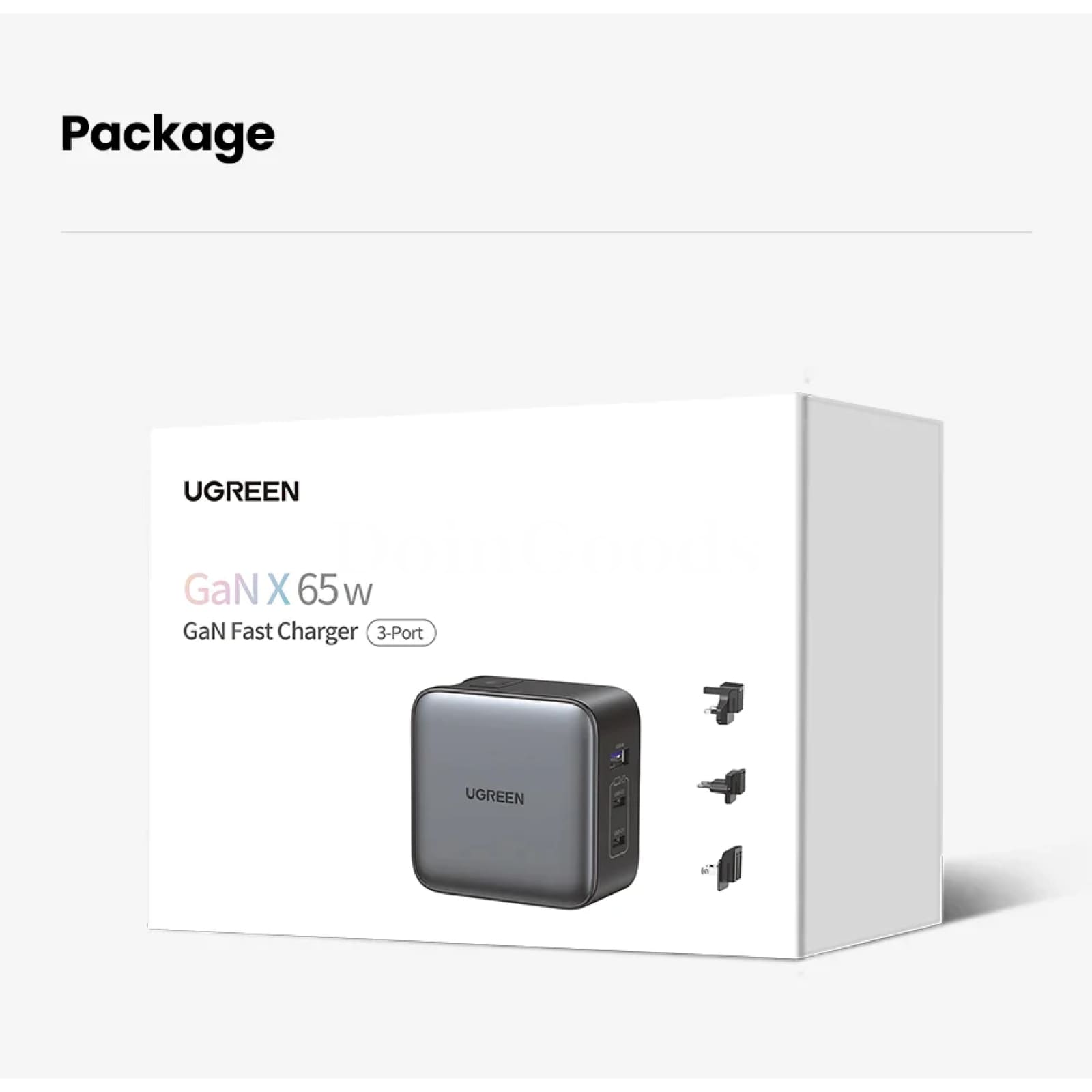Ugreen Gan 65W Travel Adapter All-In-One Usb Port Type C Wall Charger Us Eu Uk 301635