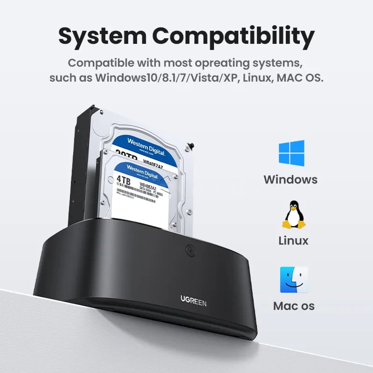 Ugreen Hdd Docking Station Sata To Usb 3.0 Adapter 2.5 3.5 Ssd Hard Drive Dock 301635