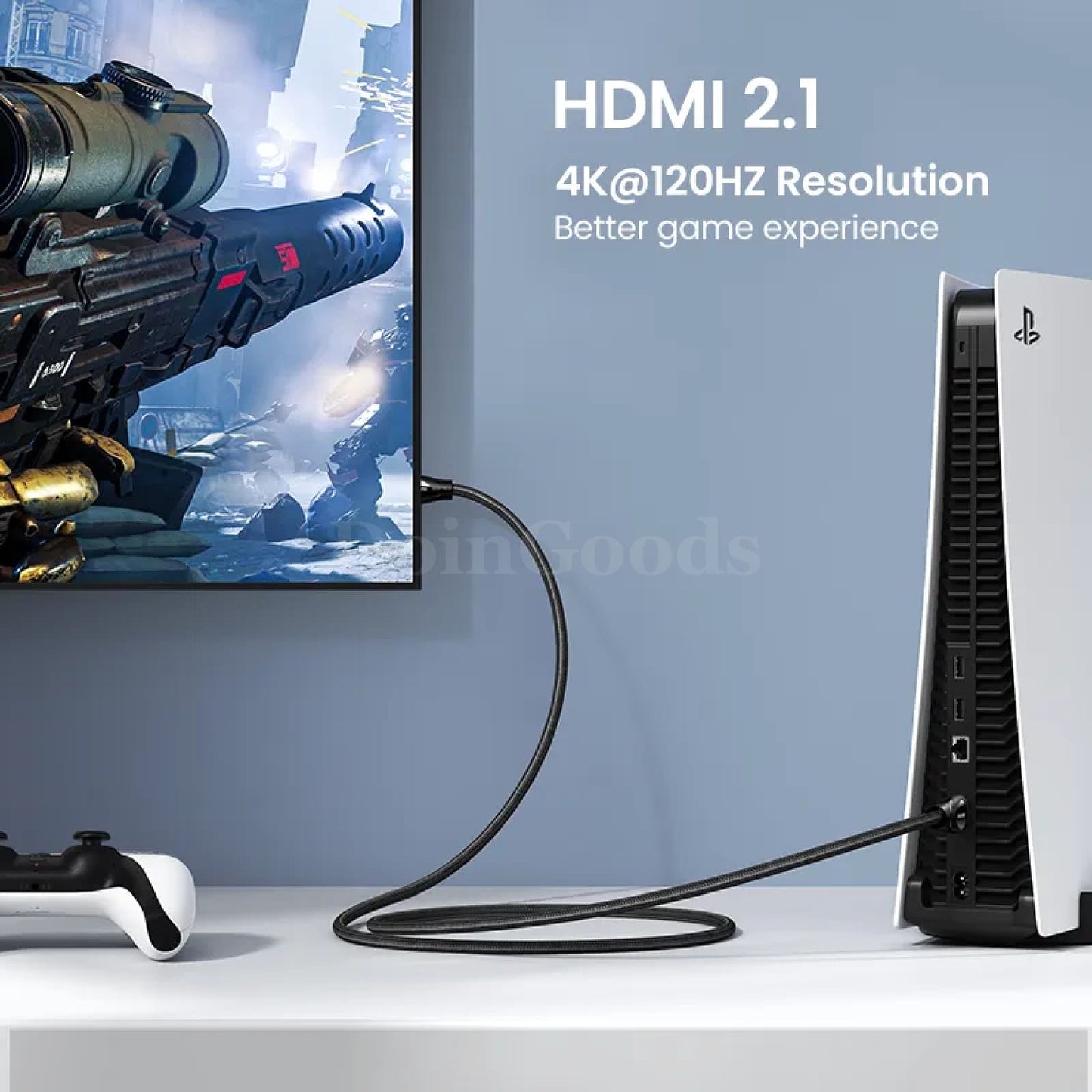 Ugreen Hdmi 2.1 Cable 8K/60Hz 4K/120Hz Hdr10+ 48Gbps Ps5 Xbox Series X Xiaomi 301635