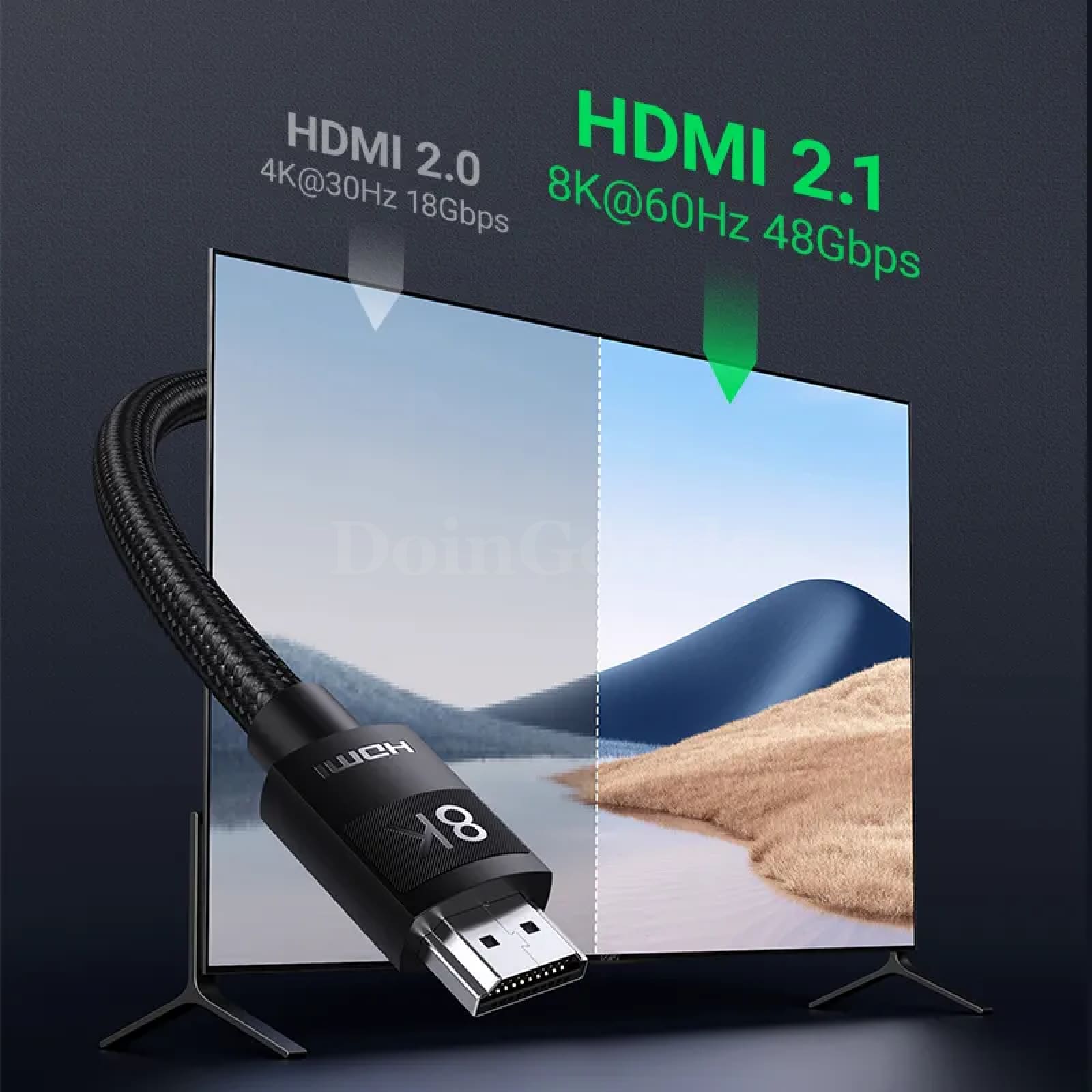 Ugreen Hdmi 2.1 Cable Ultra High-Speed 8K/60Hz 4K/120Hz 48Gbps Ps5 Xiaomi Mi Box 301635