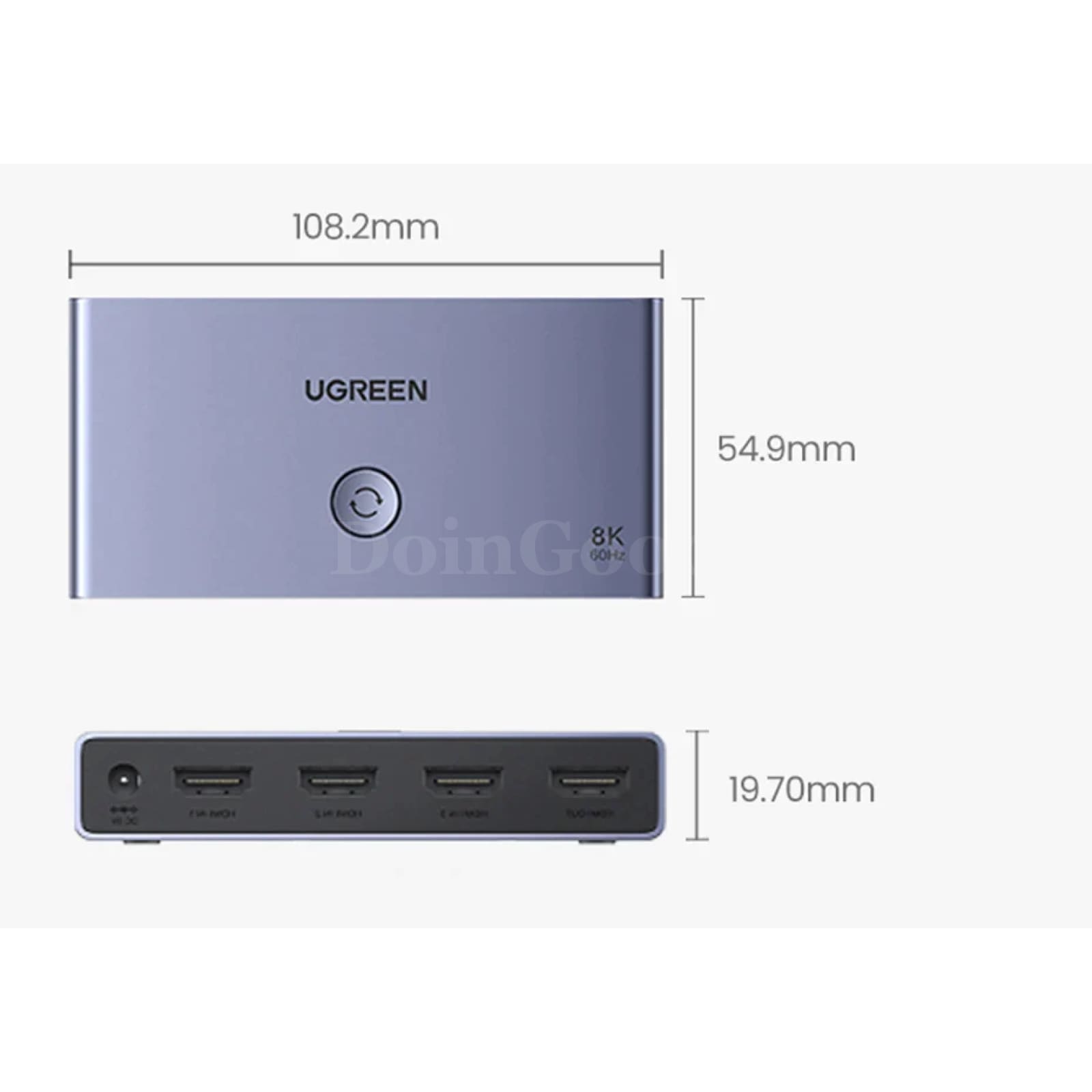 Ugreen Hdmi 2.1 Switcher 8K 60Hz 4K120Hz 3 In 1 Out Remote Control Xbox Ps5 301635