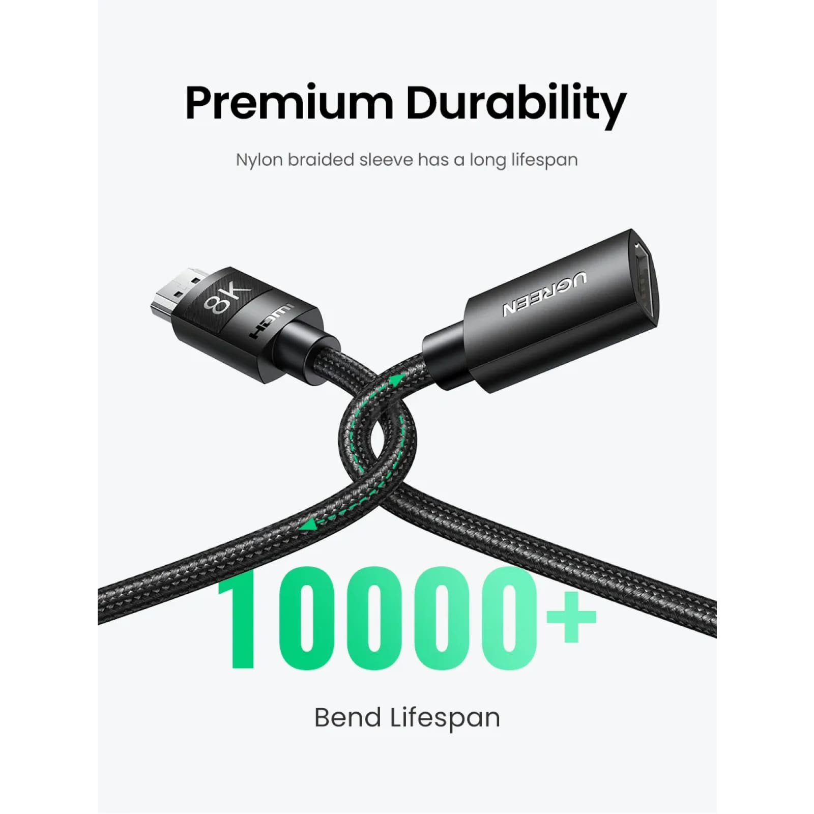 Ugreen Hdmi-Compatible Extension Cable 2.1 8K/60Hz 48Gbps Earc Ps5 Gopro Hero 8 301635
