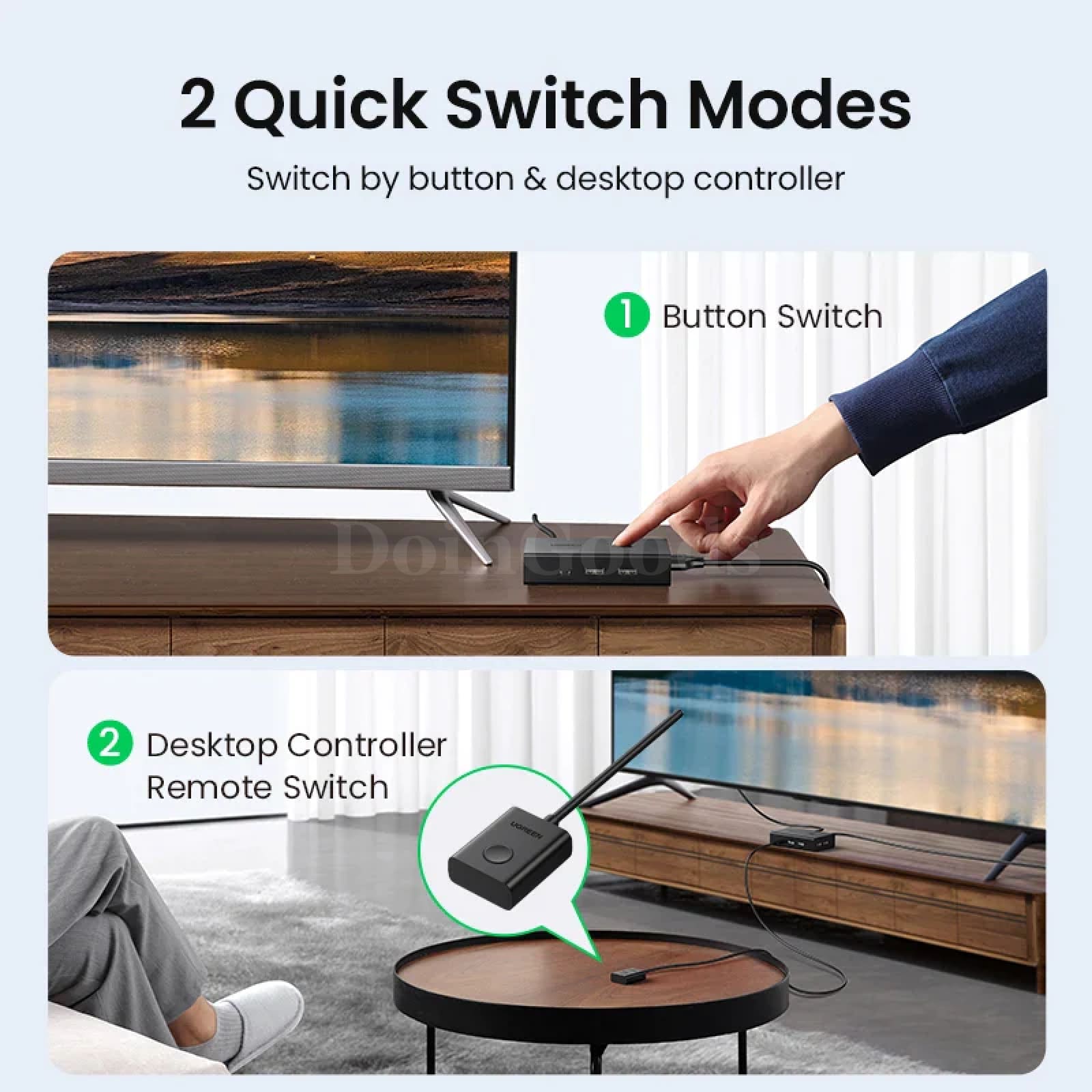 Ugreen Hdmi-Compatible Kvm Switch 4K@60Hz Usb 2.0 Switcher In 1 Out Printer 301635