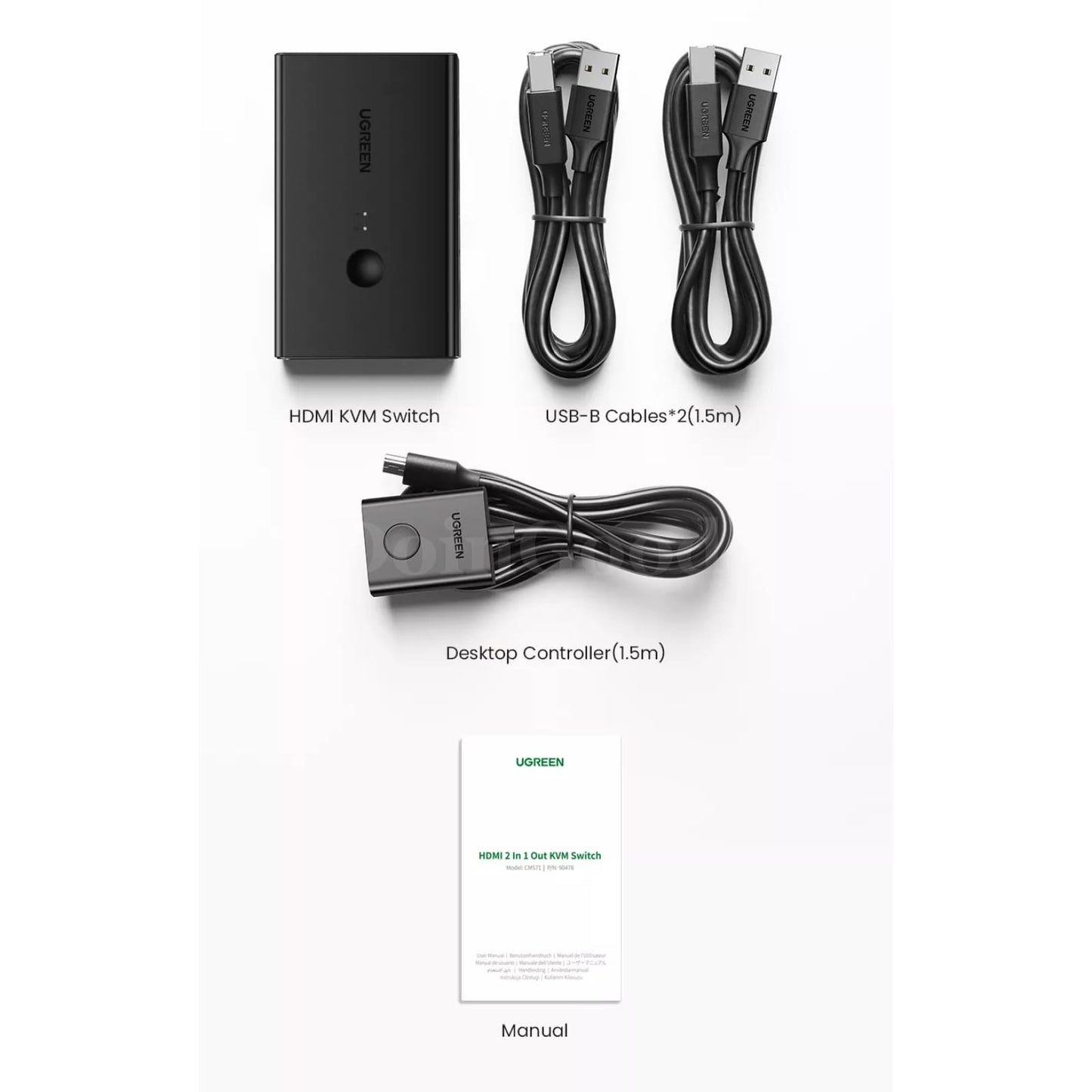 Ugreen Hdmi-Compatible Kvm Switch 4K@60Hz Usb 2.0 Switcher In 1 Out Printer 301635