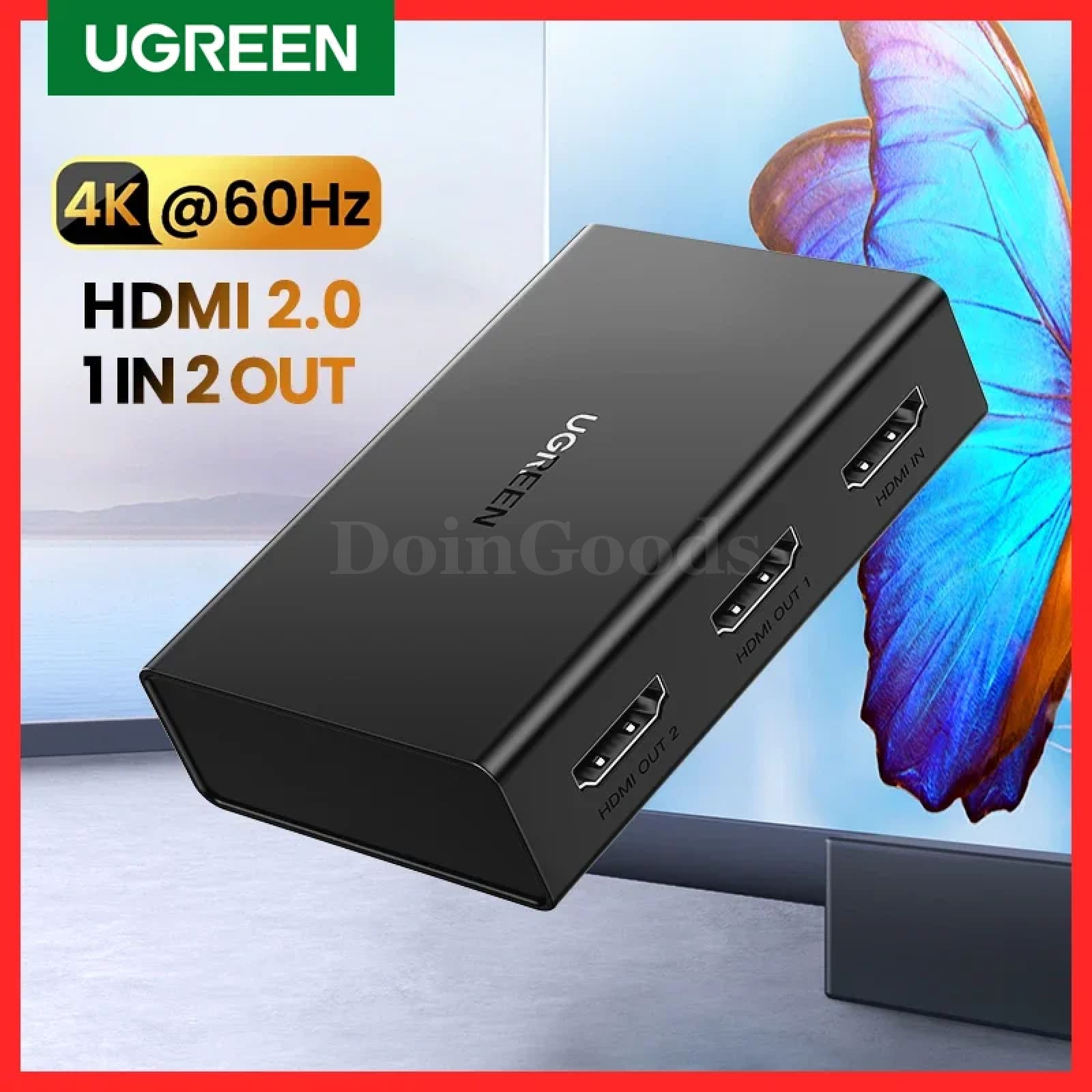 Ugreen Hdmi Splitter 1 In 2 Out 4K60Hz Compatible Dual Monitor Hdcp 2.2 3D Hdr 301635