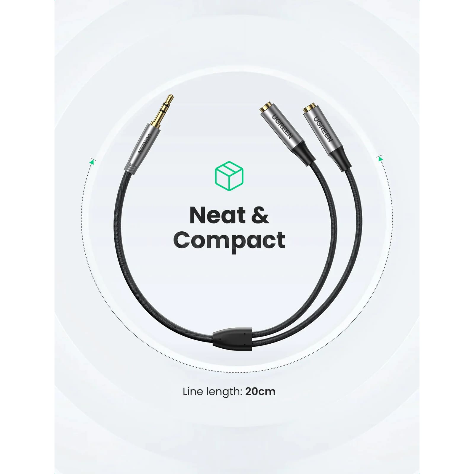 Ugreen Headphone Splitter 3.5Mm 2 Way Aux Male Female Stereo Y Cable Phone Ps4 301635