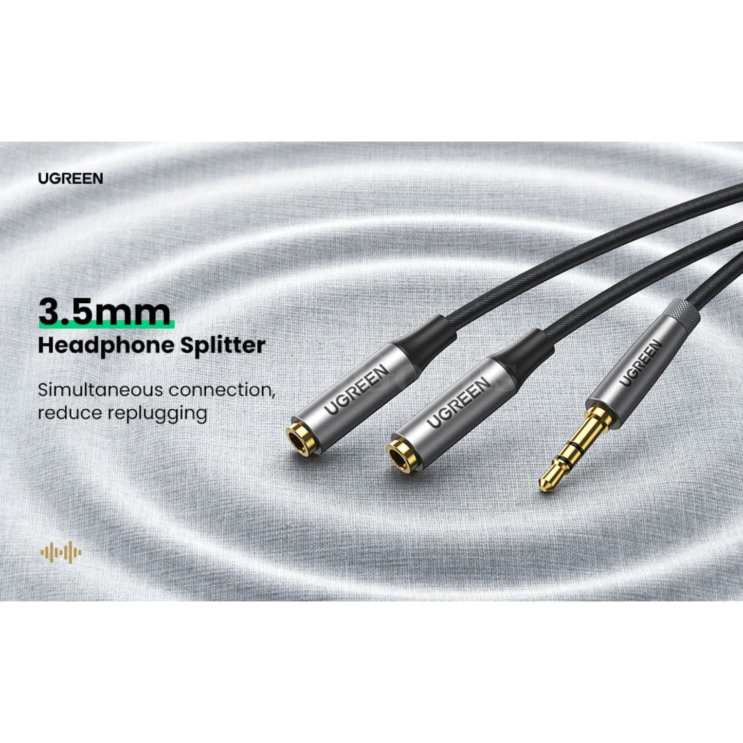 Ugreen Headphone Splitter 3.5Mm 2 Way Aux Male Female Stereo Y Cable Phone Ps4 301635