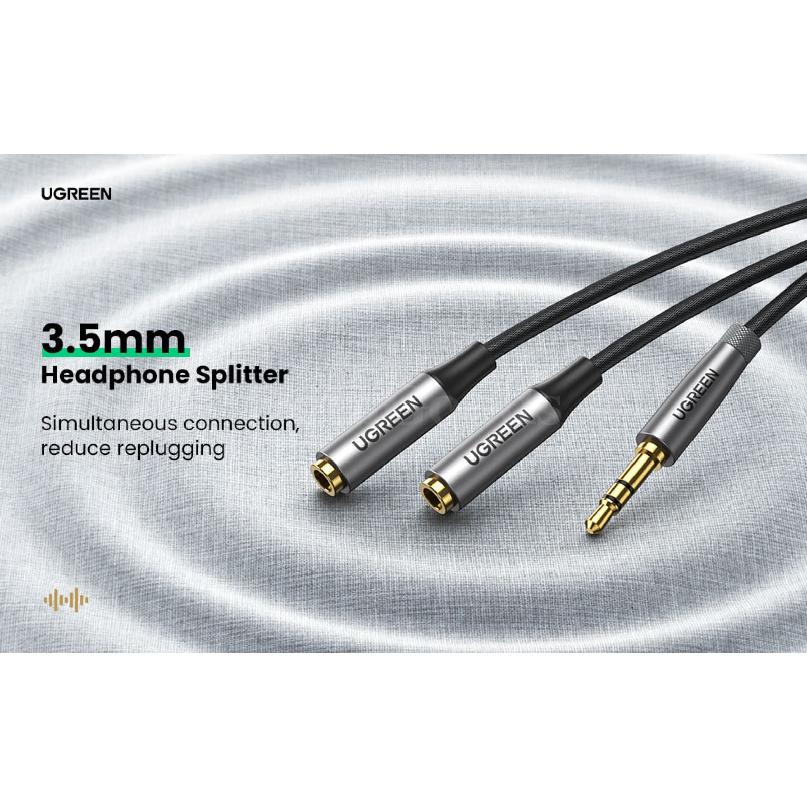 Ugreen Headphone Splitter 3.5Mm 2 Way Aux Male Female Stereo Y Cable Phone Ps4 301635