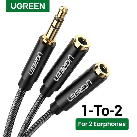 Ugreen Headphone Splitter Cable 3.5Mm Y Audio Jack Extension Aux Male 2 Female 301635