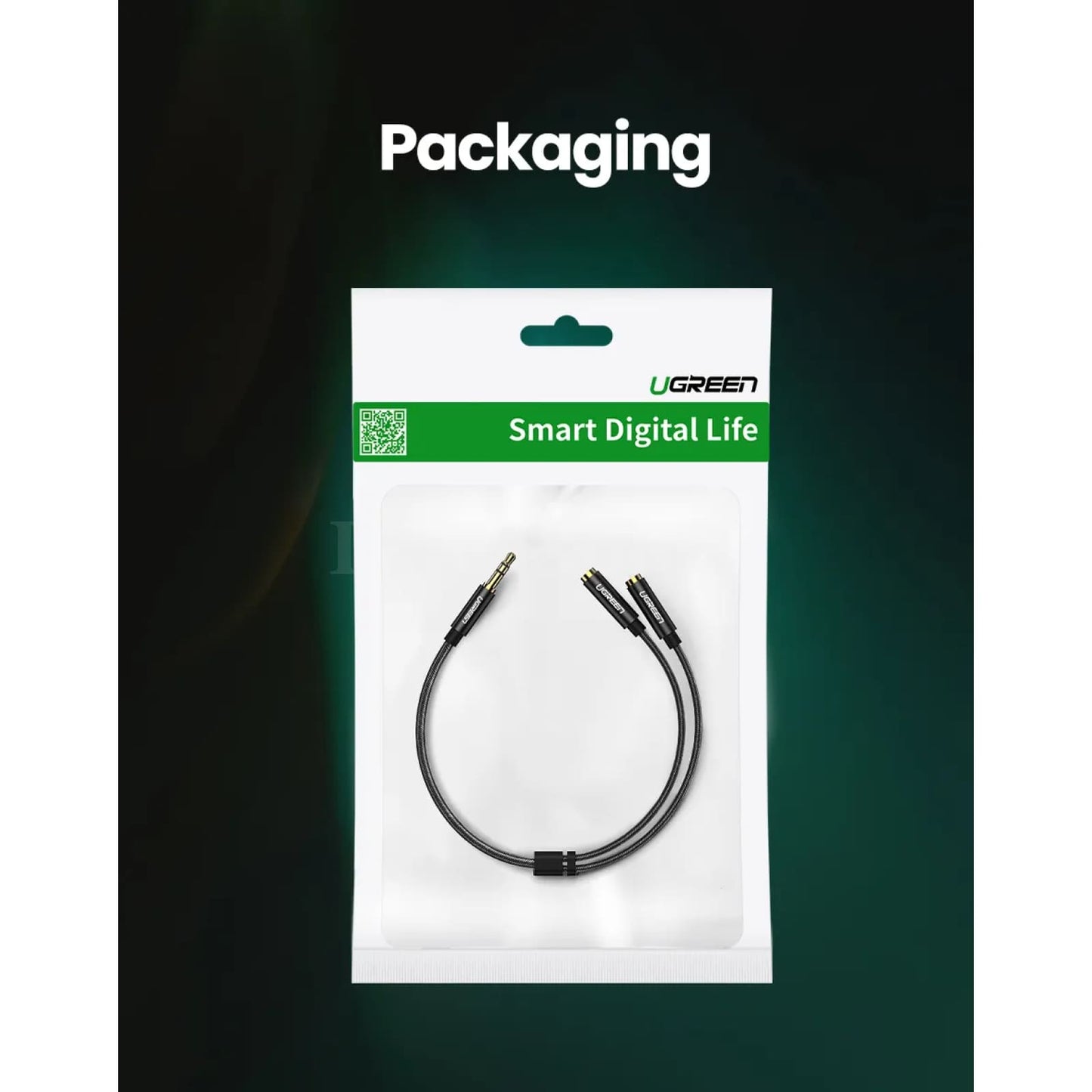 Ugreen Headphone Splitter Cable 3.5Mm Y Audio Jack Extension Aux Male 2 Female 301635
