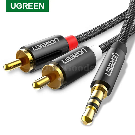 Ugreen Hifi Stereo Rca Cable 2Rca To 3.5Mm Aux Jack Y Splitter For Amplifiers 301635