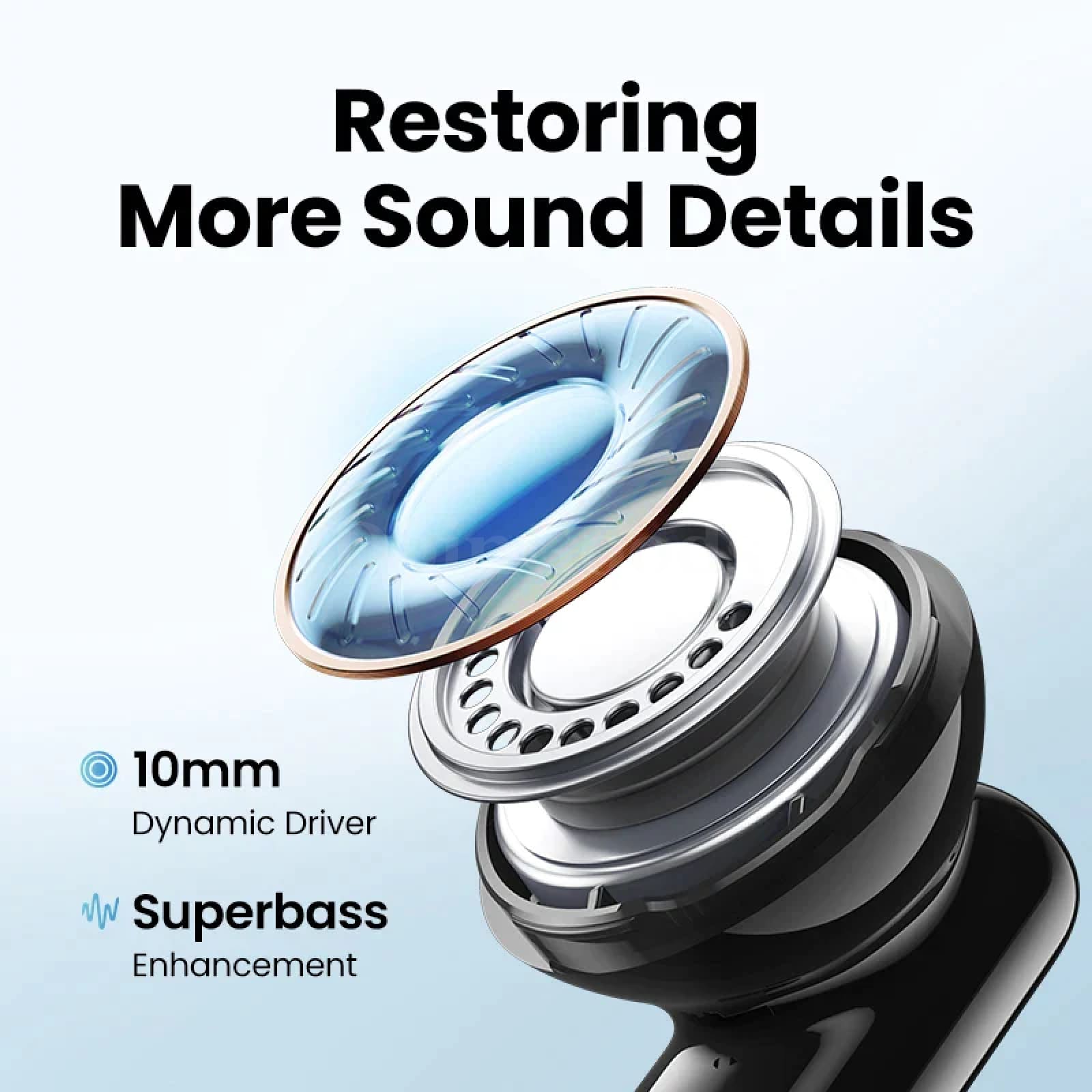 Ugreen Hitune T3 Anc Wireless Earbuds Bluetooth 5.2 Transparency Mode Hifi Sound 301635
