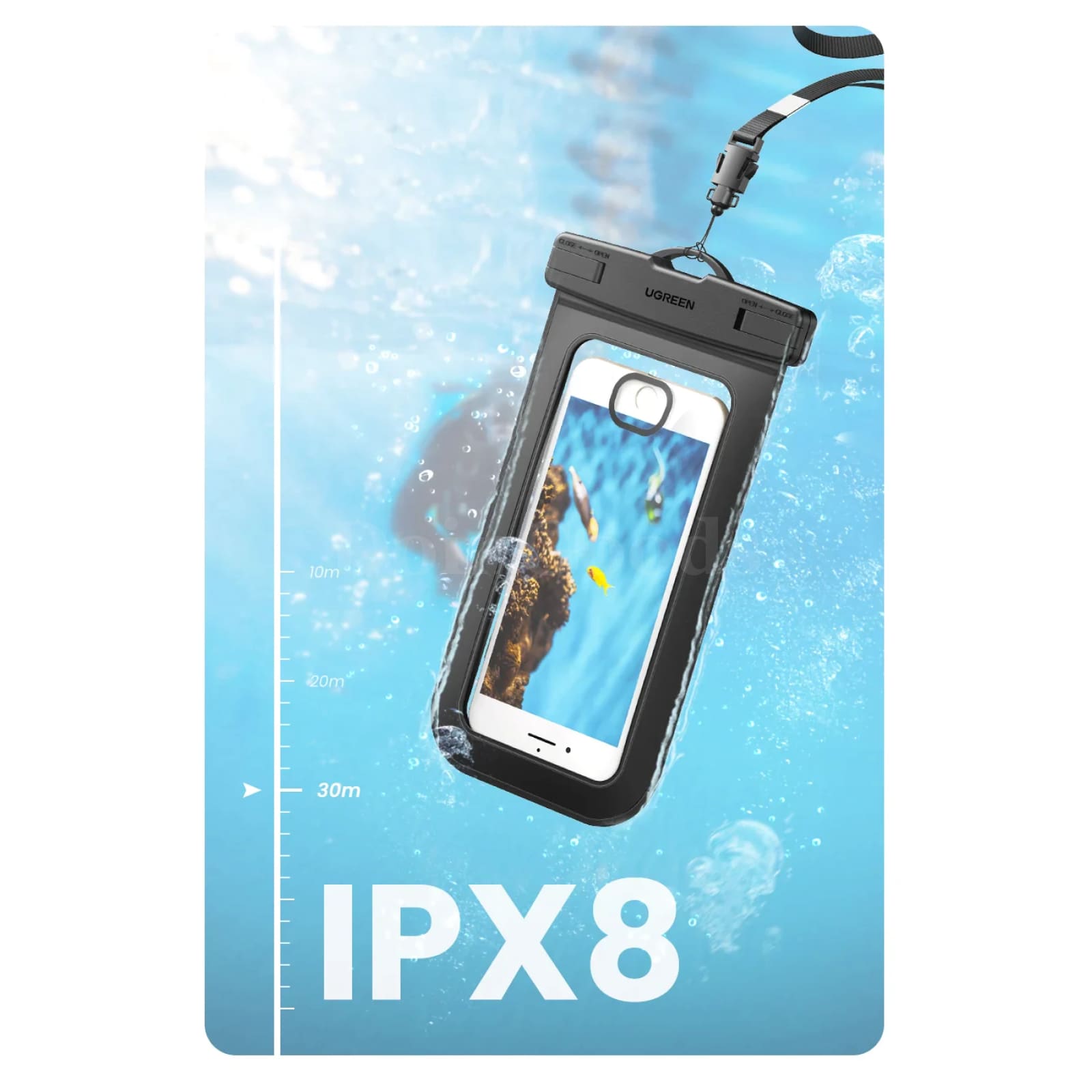 Ugreen Ipx8 Waterproof Phone Case Bag Protective Universal Swim Pouch 301635