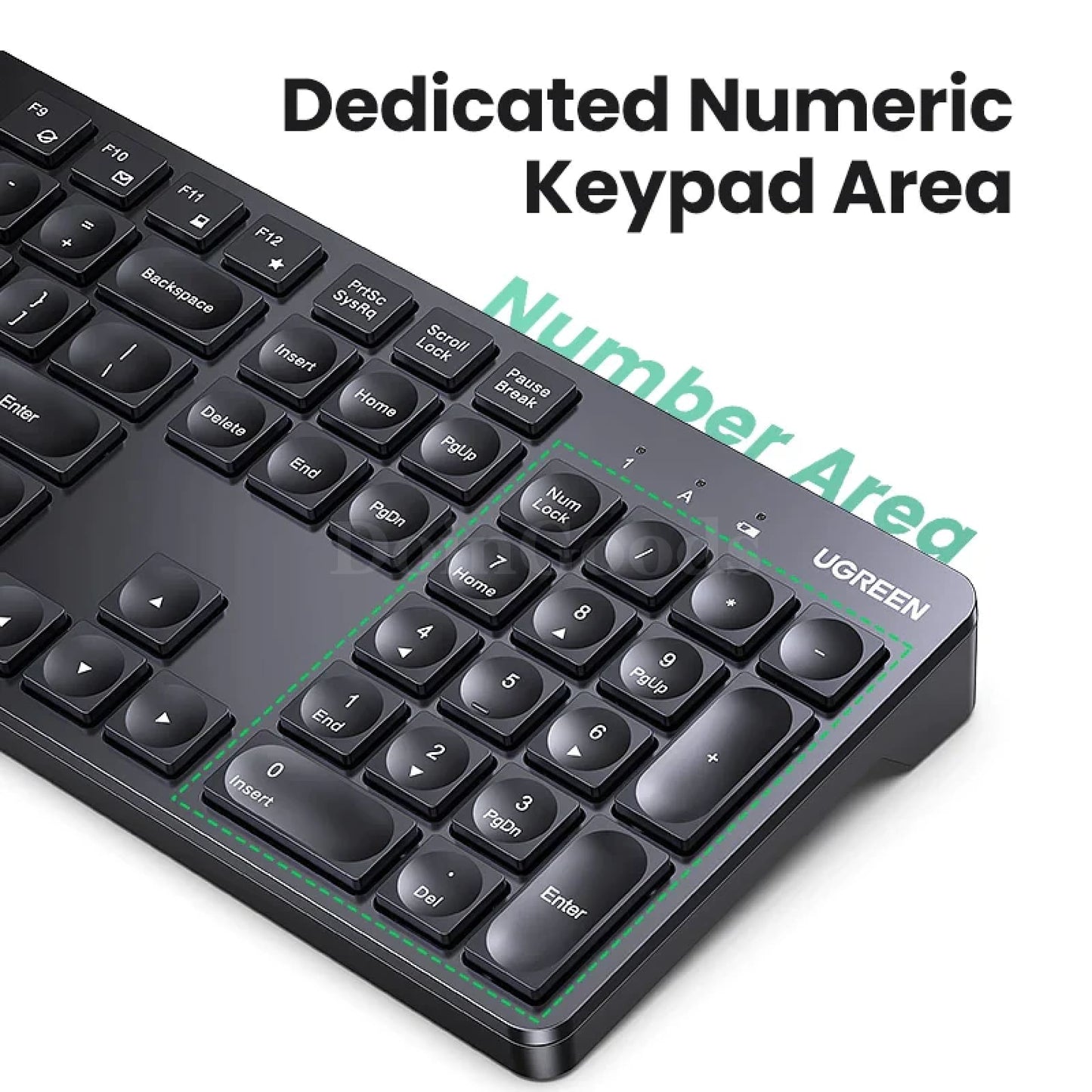 Ugreen Keyboard Mouse Wireless 2.4G English Russian Keycap Macbook Tablet Pc 301635