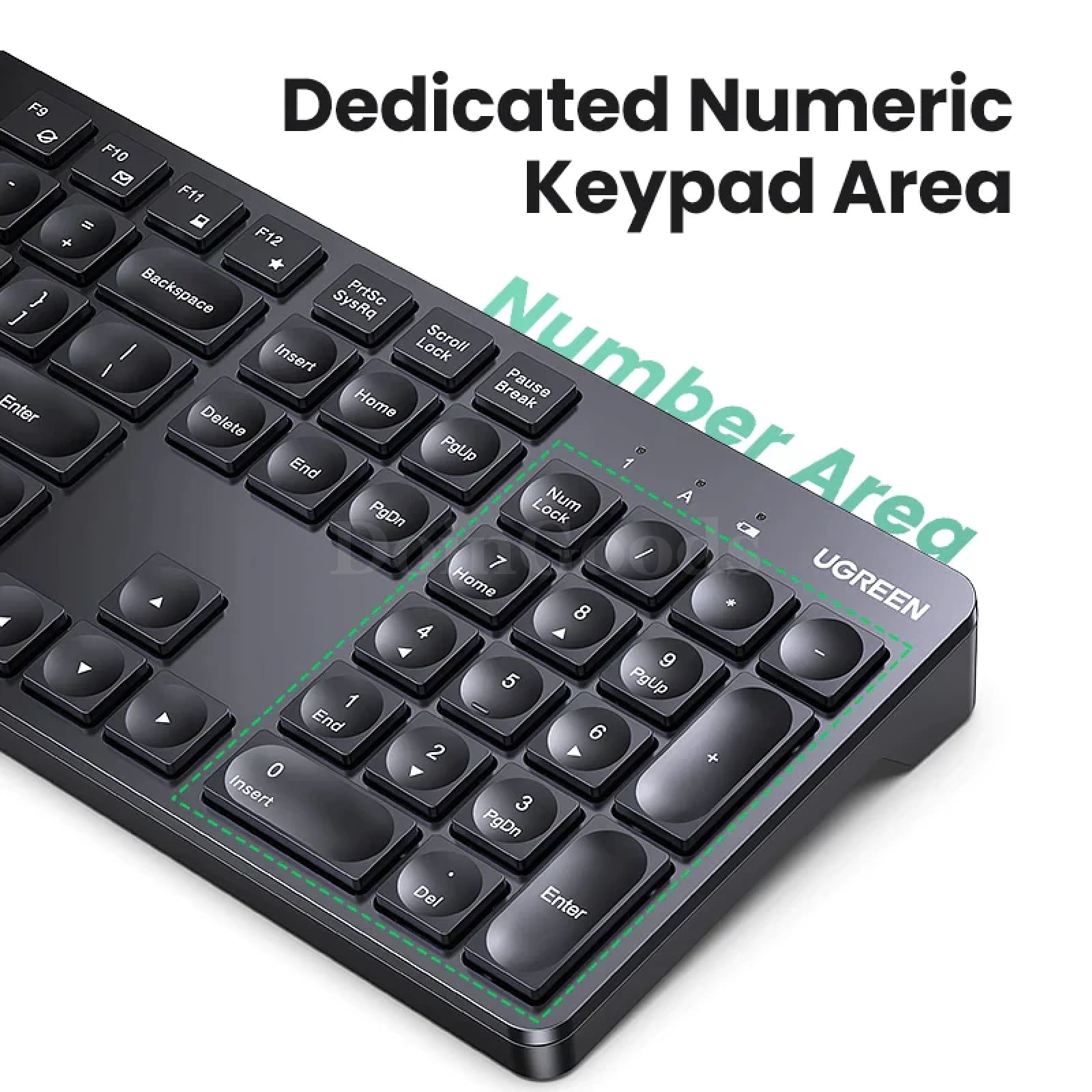 Ugreen Keyboard Mouse Wireless 2.4G English Russian Keycap Macbook Tablet Pc 301635
