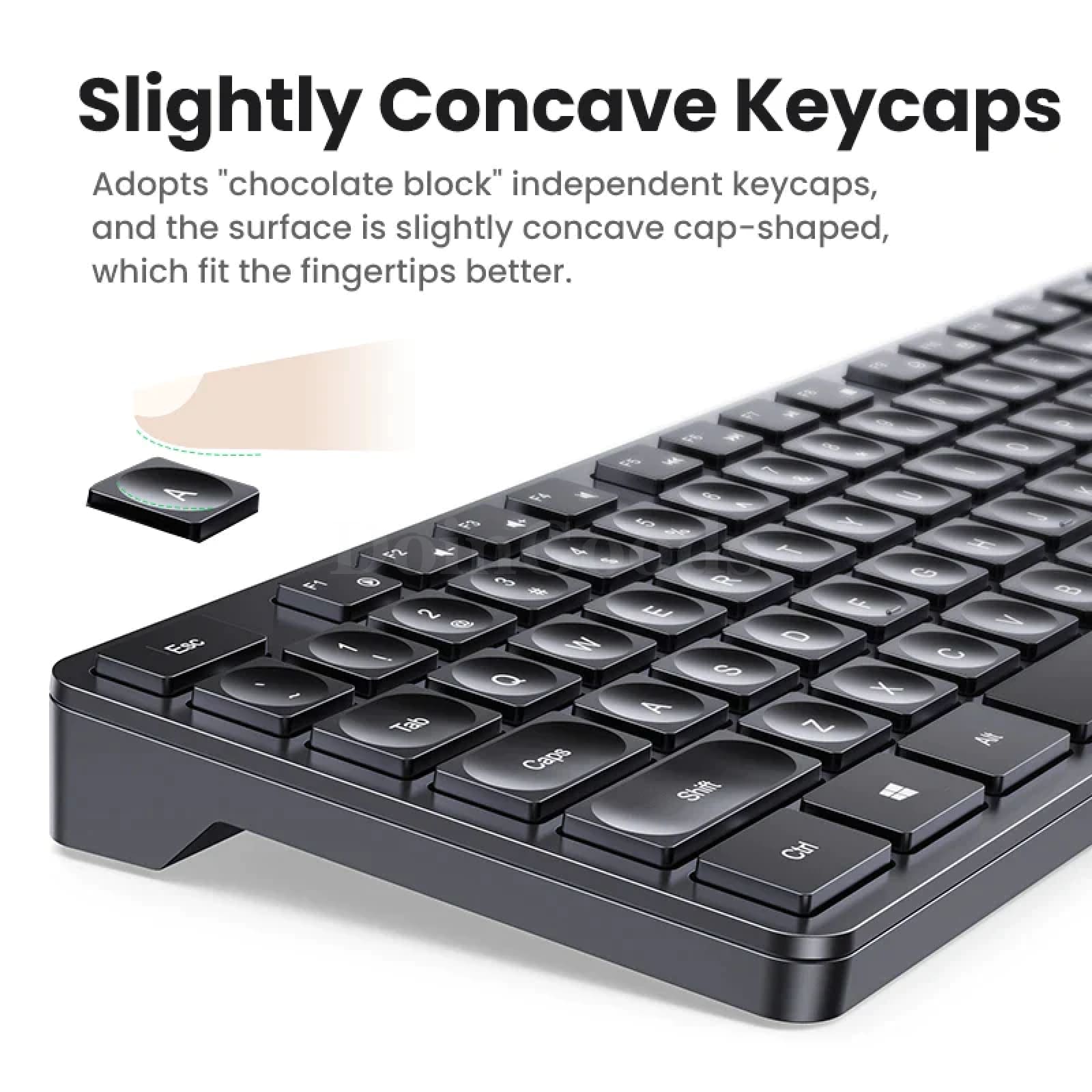 Ugreen Keyboard Mouse Wireless 2.4G English Russian Keycap Macbook Tablet Pc 301635
