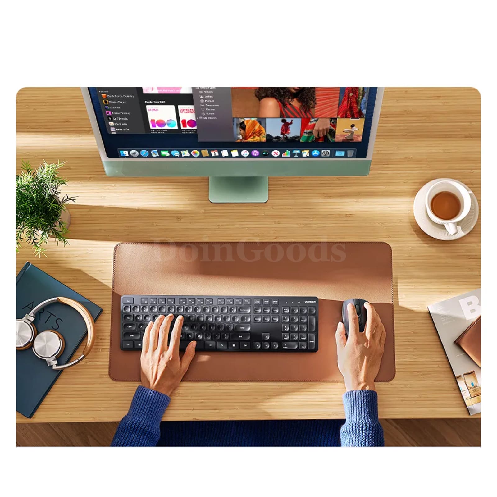 Ugreen Keyboard Mouse Wireless 2.4G English Russian Keycap Macbook Tablet Pc 301635
