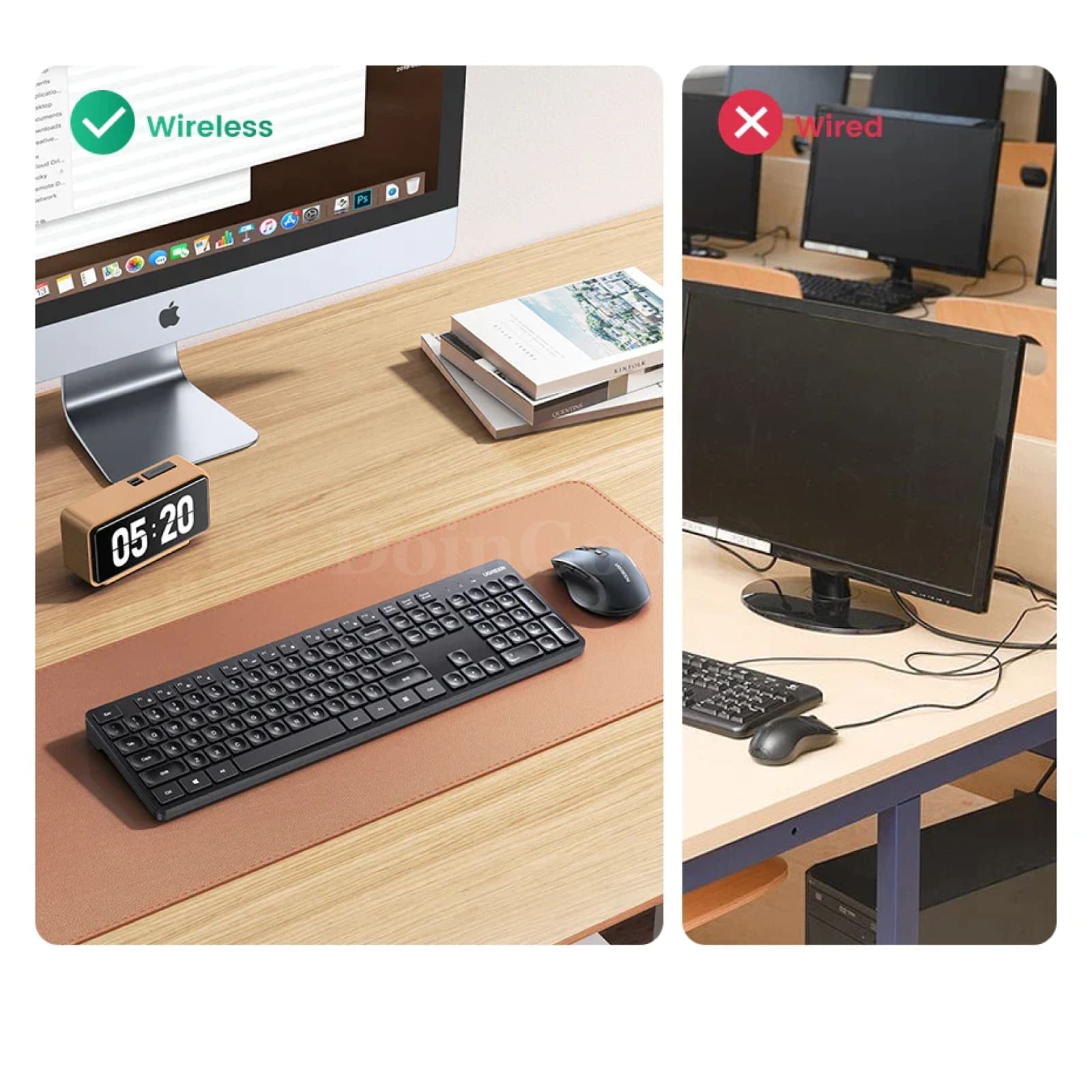 Ugreen Keyboard Mouse Wireless 2.4G English Russian Keycap Macbook Tablet Pc 301635