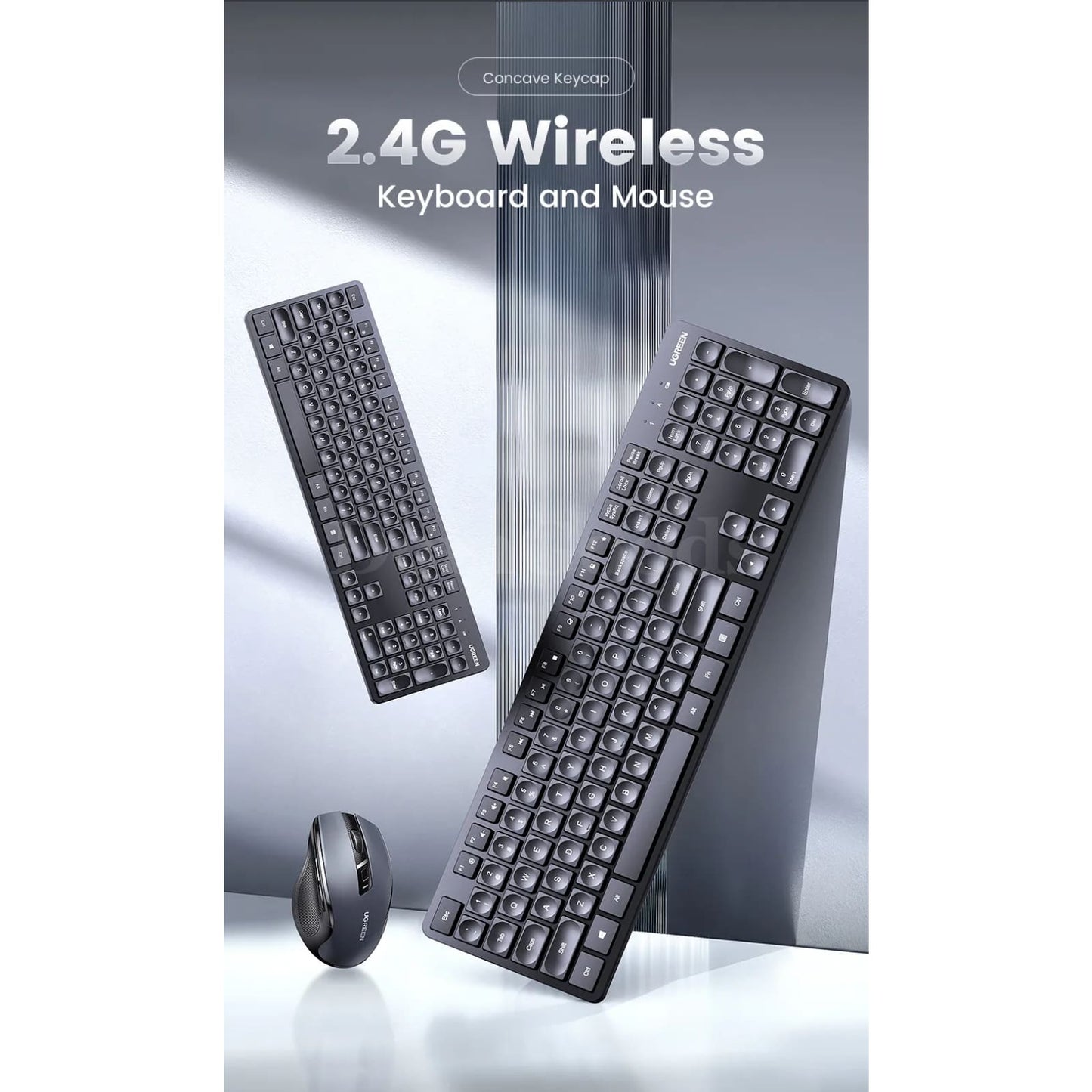 Ugreen Keyboard Mouse Wireless 2.4G English Russian Keycap Macbook Tablet Pc 301635