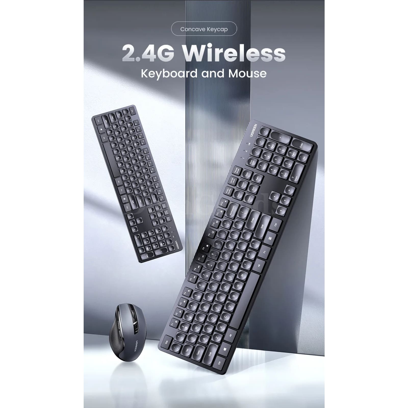 Ugreen Keyboard Mouse Wireless 2.4G English Russian Keycap Macbook Tablet Pc 301635