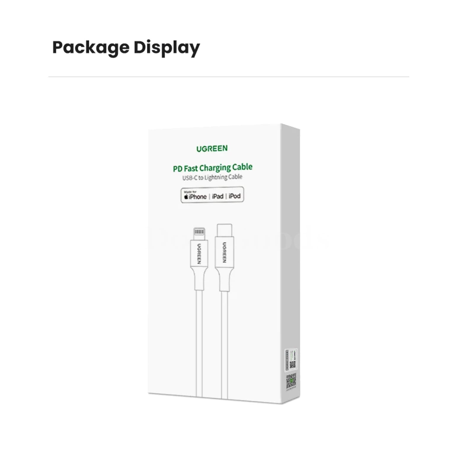 Ugreen Mfi 20W Pd Usb-C To Lightning Fast Charge Cable For Iphone 14/13 Pro Max 301635