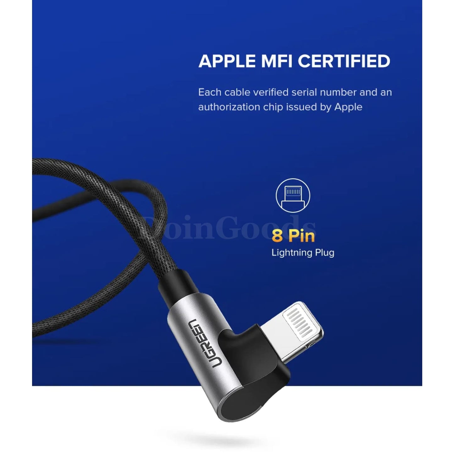 Ugreen Mfi Usb Cable Iphone Pro Max 2.4A Lightning Fast Charging Phone Data Ipad 301635