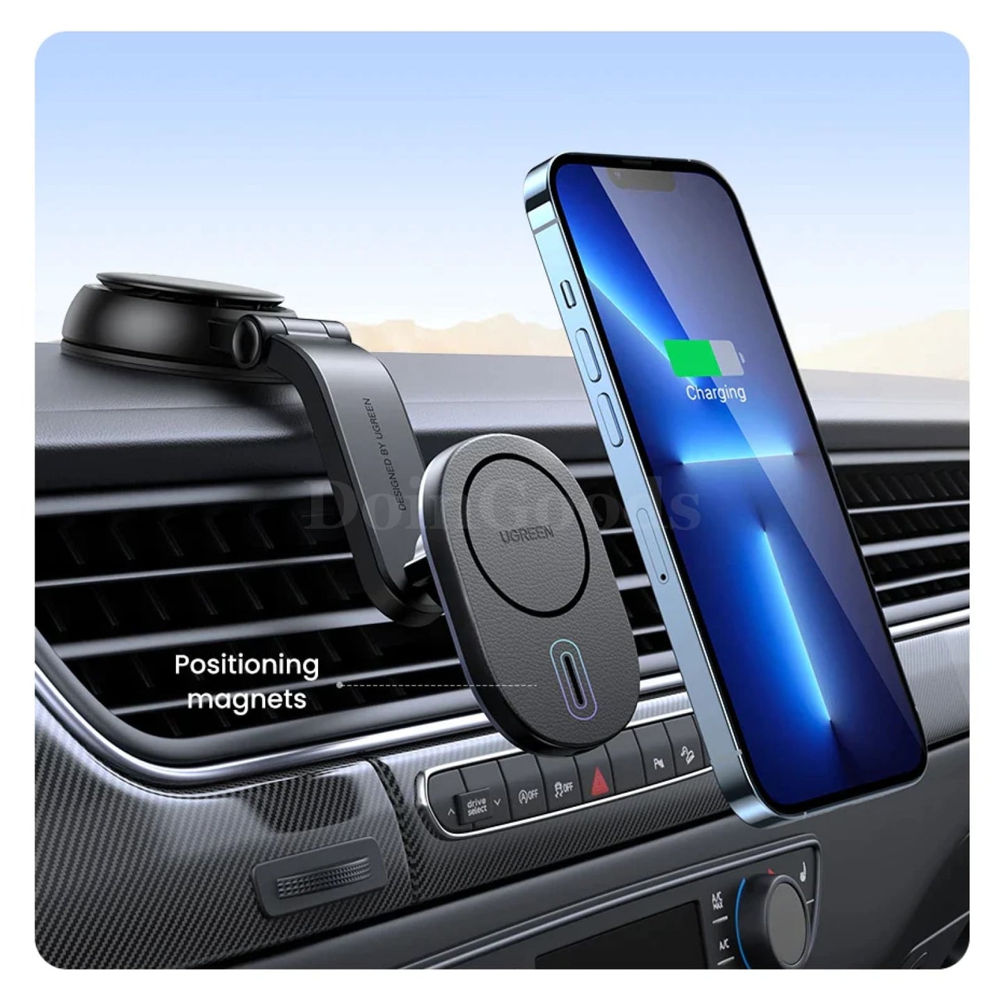 Ugreen Magnetic Car Phone Holder Stand Wireless Charger 7.5W Magsafe Iphone Pro 301635