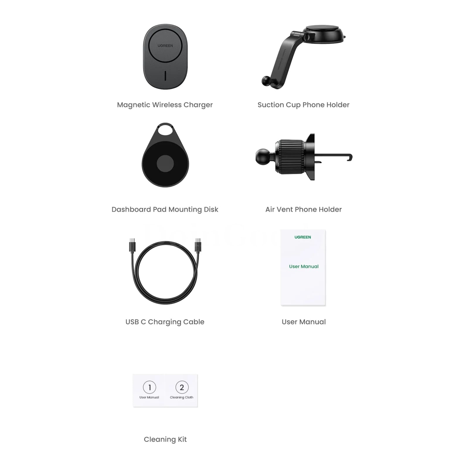 Ugreen Magnetic Wireless Car Charger Adsorbable Mount Iphone 15 Charging Holder 301635