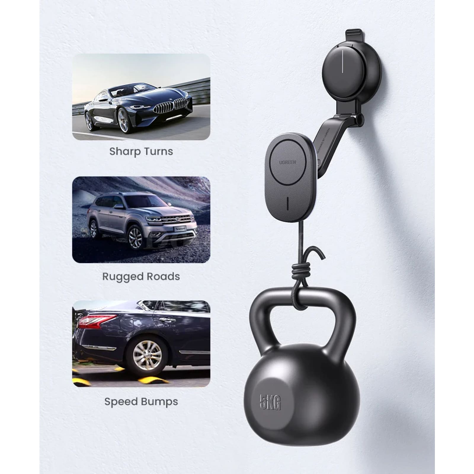 Ugreen Magnetic Wireless Car Charger Adsorbable Mount Iphone 15 Charging Holder 301635