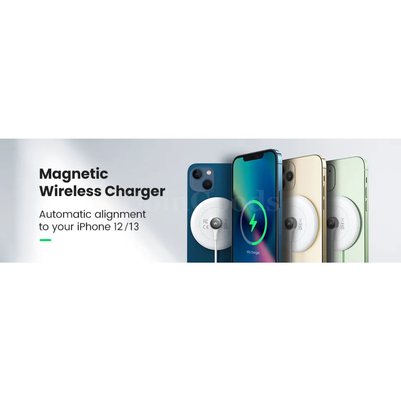 Ugreen Magnetic Wireless Charger 7.5W Iphone 14 Pro Max Airpods Usb C Portable 301635