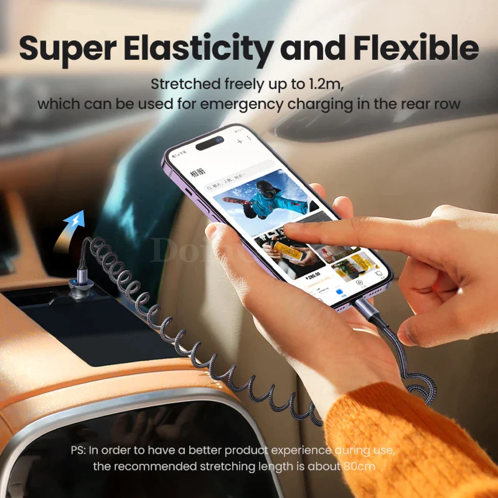 Ugreen Mfi-Certified 3A Usb C To Lightning Spring Cable For Iphone 14 13 12 Pro 301635