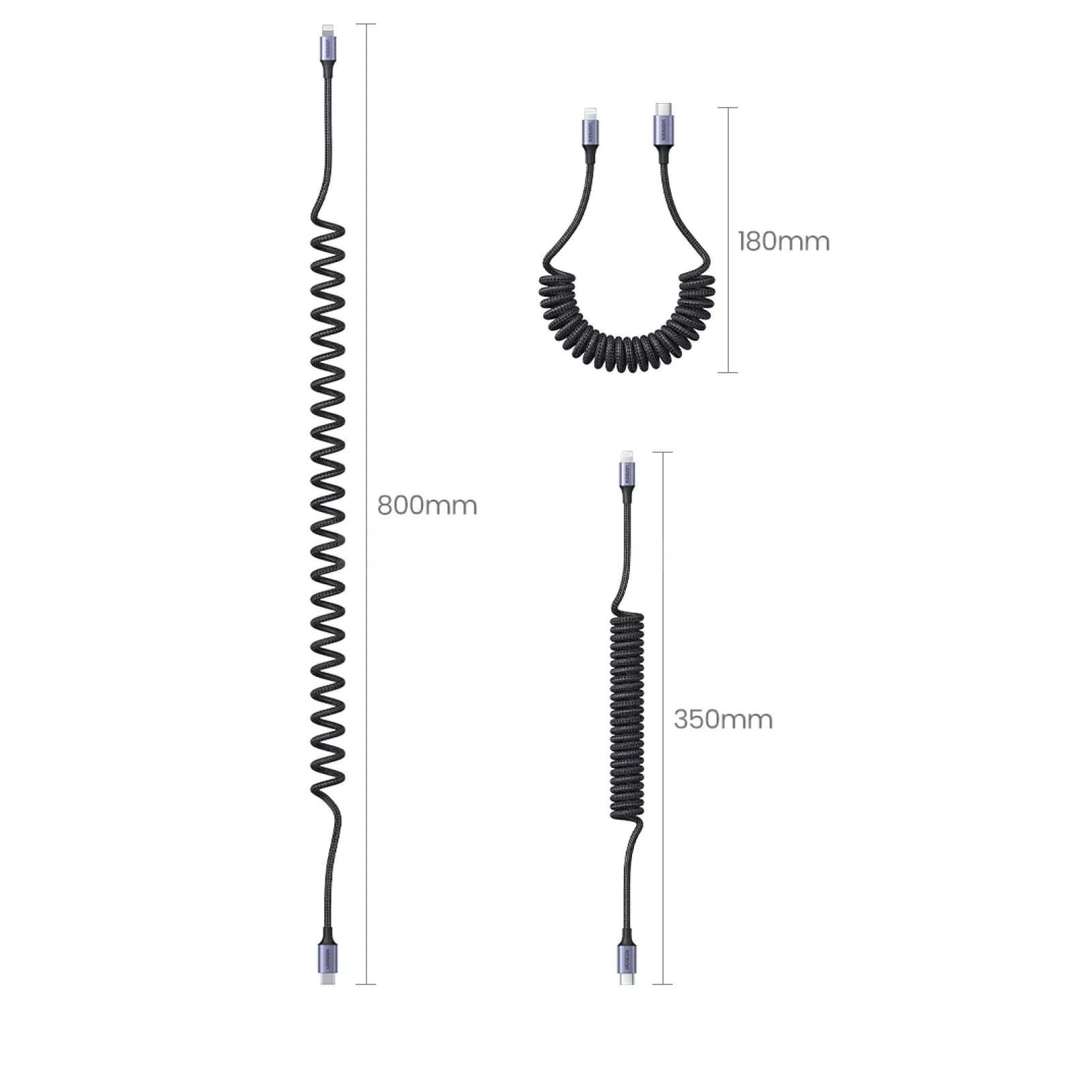 Ugreen Mfi-Certified 3A Usb C To Lightning Spring Cable For Iphone 14 13 12 Pro 301635