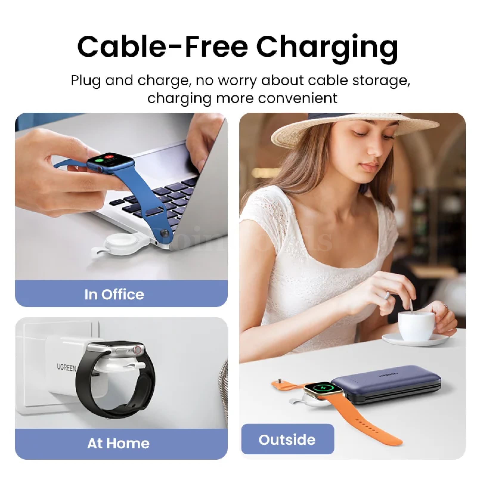 Ugreen Mfi-Certified Apple Watch Wireless Charger Usb Type C Magnetic Fast Ultra 301635