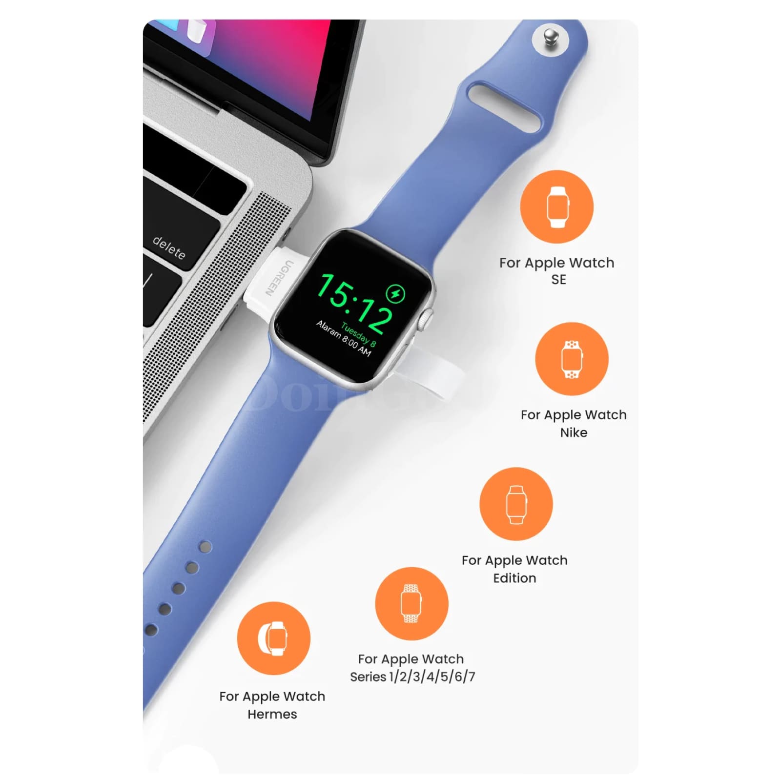 Ugreen Mfi-Certified Apple Watch Wireless Charger Usb Type C Magnetic Fast Ultra 301635