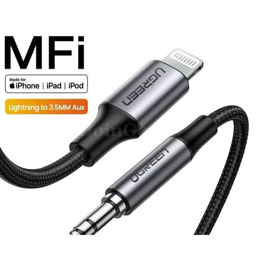 Ugreen Mfi Certified Lightning To 3.5Mm Aux Cable 1M Iphone Car Audio Adapter 301635