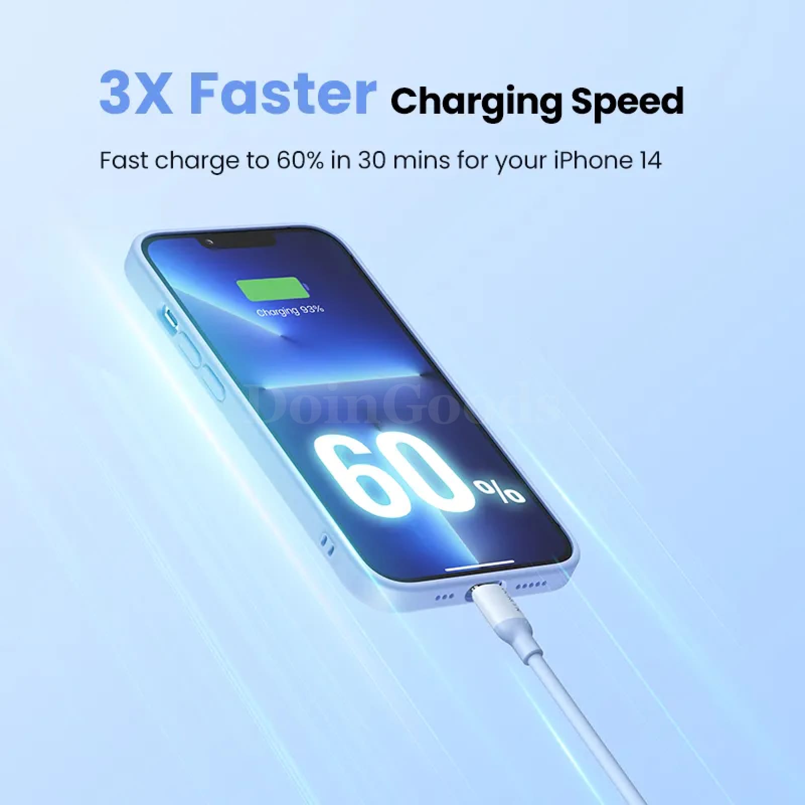 Ugreen Mfi-Certified Silicone Usb C Lightning Cable 20W Pd Fast Charging Iphone 301635