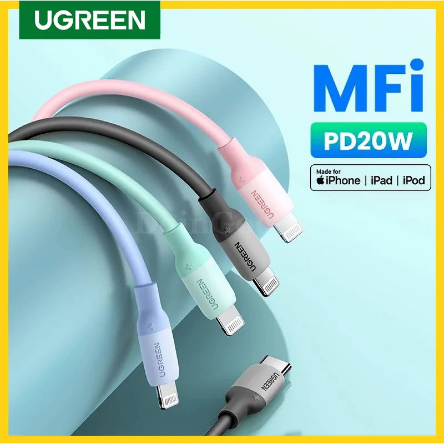 Ugreen Mfi-Certified Silicone Usb C Lightning Cable 20W Pd Fast Charging Iphone 301635