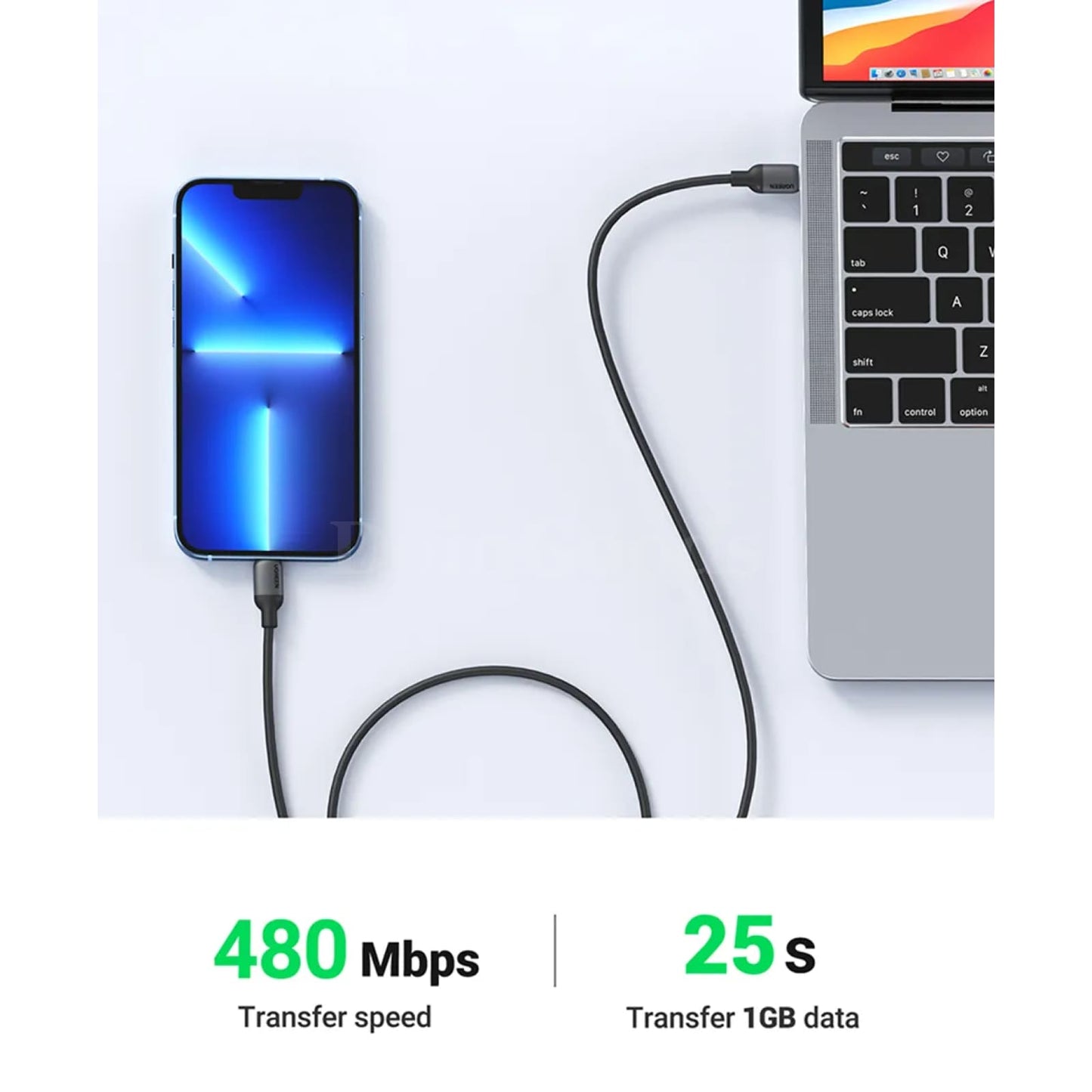 Ugreen Mfi-Certified Silicone Usb C Lightning Cable 20W Pd Fast Charging Iphone 301635