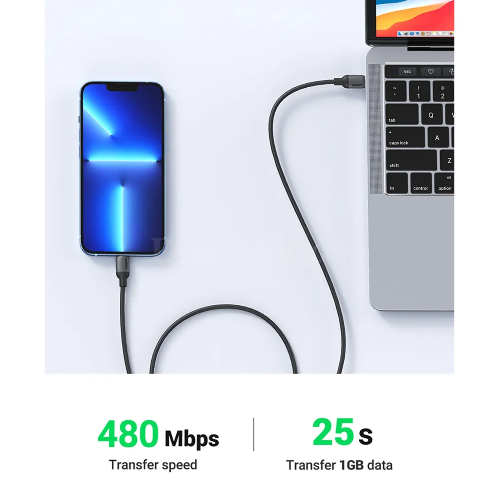 Ugreen Mfi-Certified Silicone Usb C Lightning Cable 20W Pd Fast Charging Iphone 301635